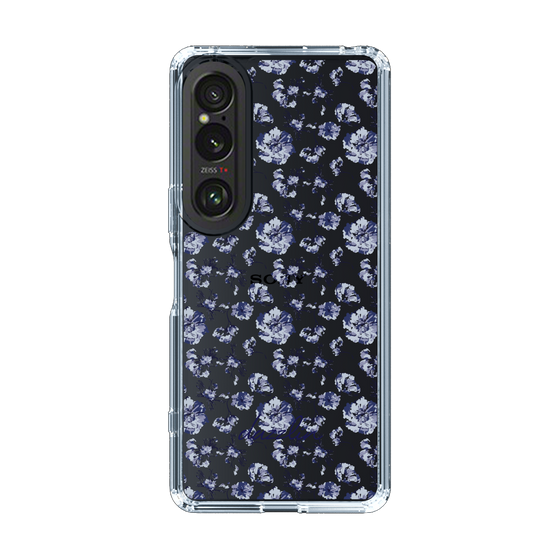 Slim Protection Case［ dazzlin - BlueFlower - Clear ］