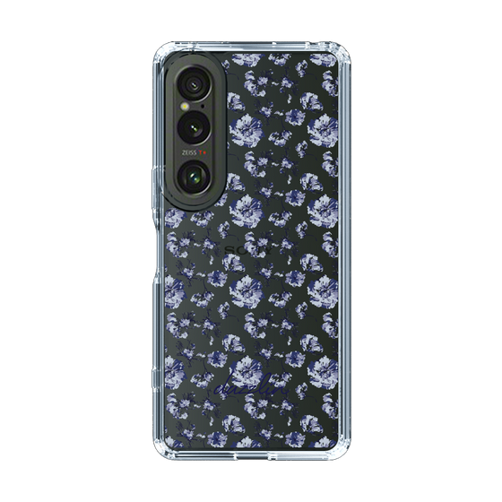 Slim Protection Case［ dazzlin - BlueFlower - Clear ］