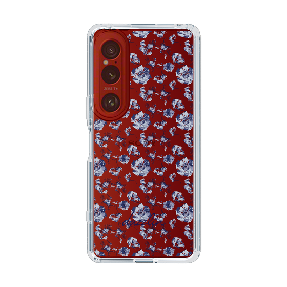 Slim Protection Case［ dazzlin - BlueFlower - Clear ］