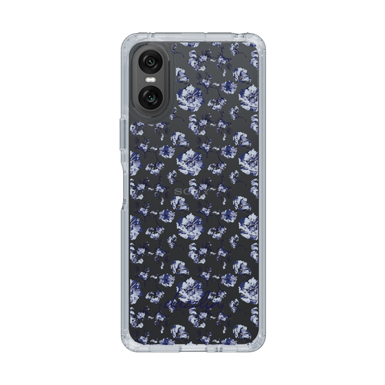 Slim Protection Case［ dazzlin - BlueFlower - Clear ］