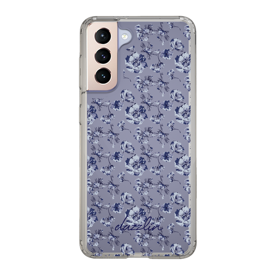 Slim Protection Case［ dazzlin - BlueFlower - Clear ］