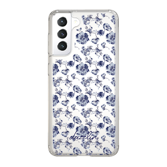 Slim Protection Case［ dazzlin - BlueFlower - Clear ］