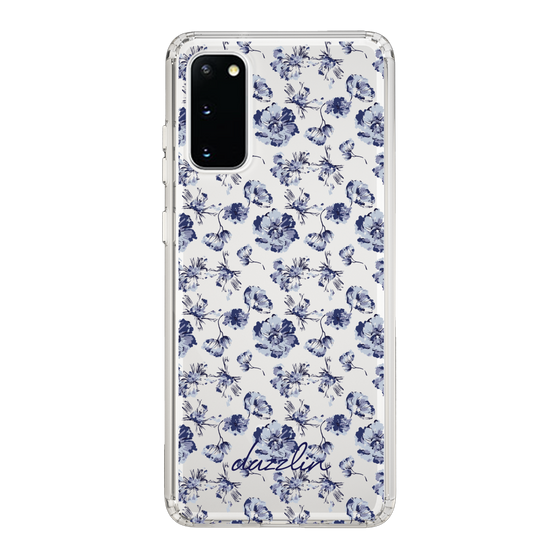 Slim Protection Case［ dazzlin - BlueFlower - Clear ］