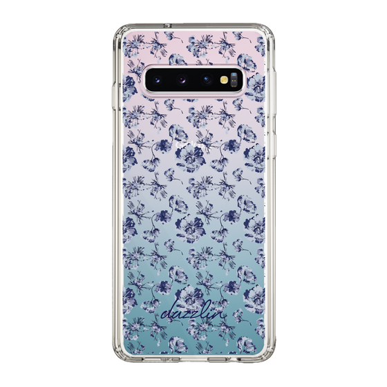 Slim Protection Case［ dazzlin - BlueFlower - Clear ］