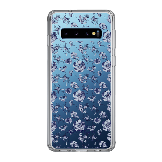 Slim Protection Case［ dazzlin - BlueFlower - Clear ］
