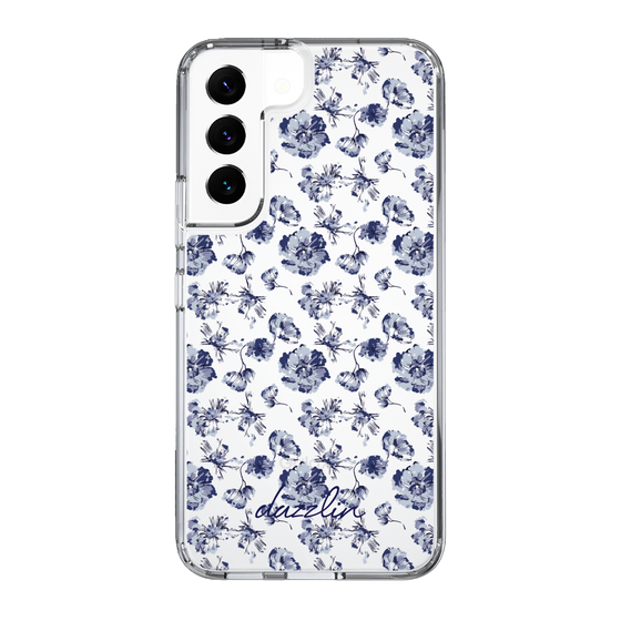 Slim Protection Case［ dazzlin - BlueFlower - Clear ］