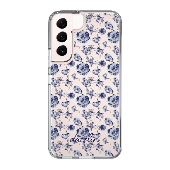 Slim Protection Case［ dazzlin - BlueFlower - Clear ］