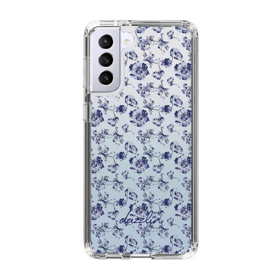 Slim Protection Case［ dazzlin - BlueFlower - Clear ］