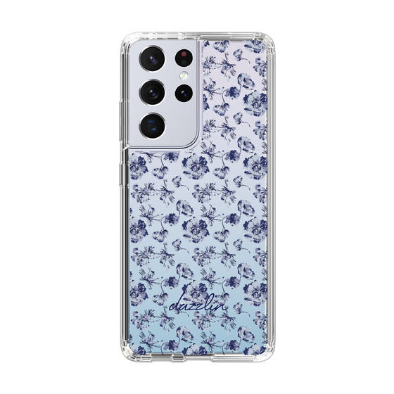 Slim Protection Case［ dazzlin - BlueFlower - Clear ］