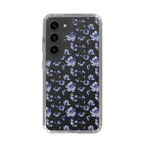 Slim Protection Case［ dazzlin - BlueFlower - Clear ］