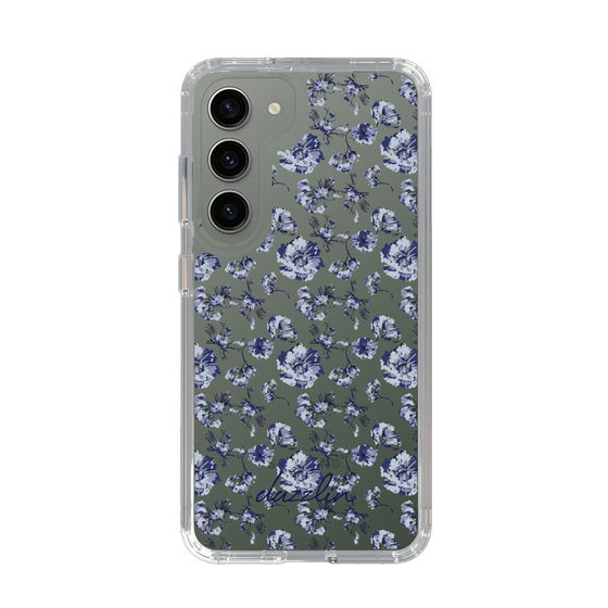 Slim Protection Case［ dazzlin - BlueFlower - Clear ］