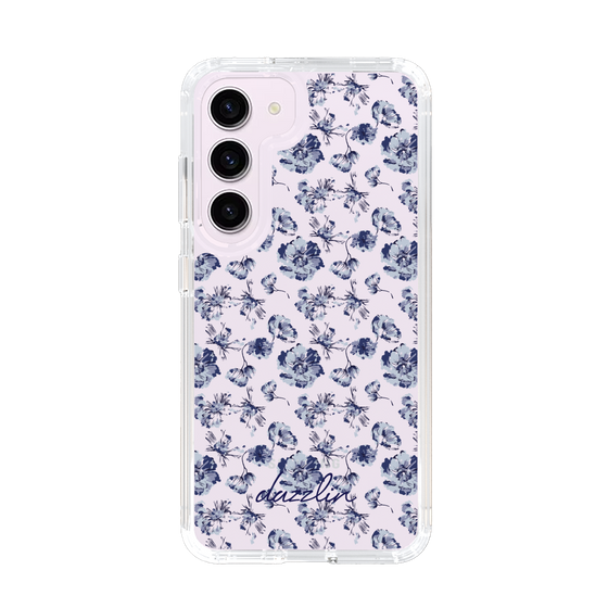 Slim Protection Case［ dazzlin - BlueFlower - Clear ］