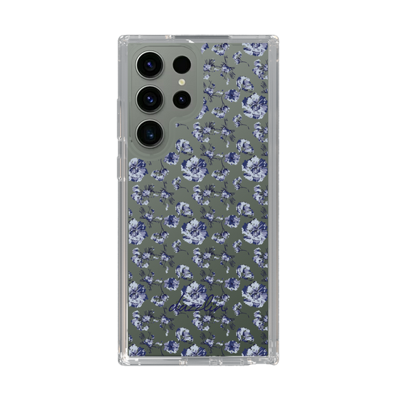 Slim Protection Case［ dazzlin - BlueFlower - Clear ］