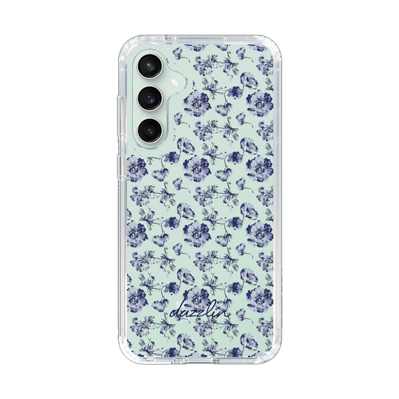 Slim Protection Case［ dazzlin - BlueFlower - Clear ］