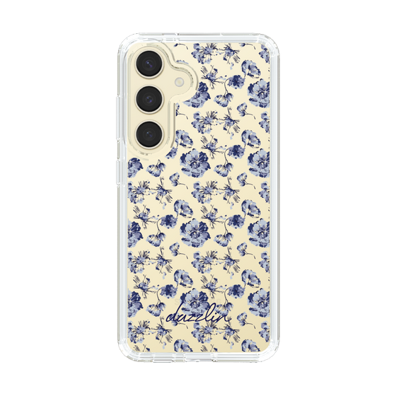 Slim Protection Case［ dazzlin - BlueFlower - Clear ］
