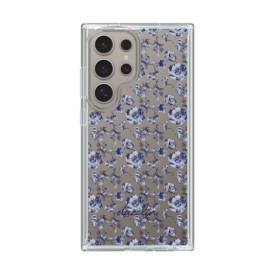 Slim Protection Case［ dazzlin - BlueFlower - Clear ］