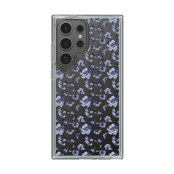 Slim Protection Case［ dazzlin - BlueFlower - Clear ］