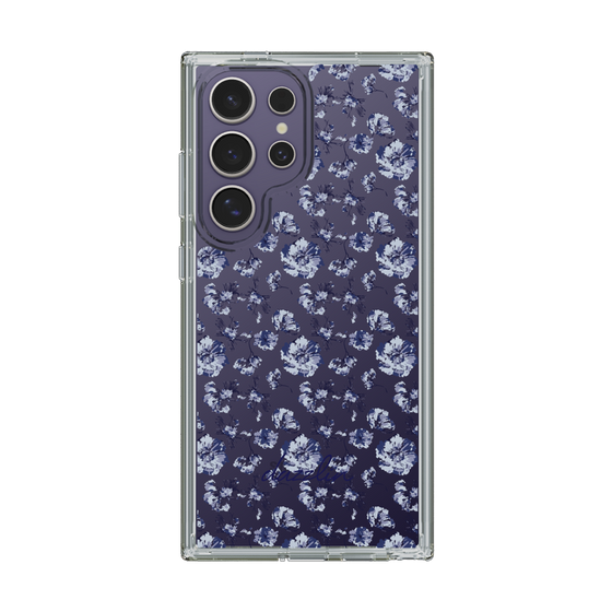 Slim Protection Case［ dazzlin - BlueFlower - Clear ］