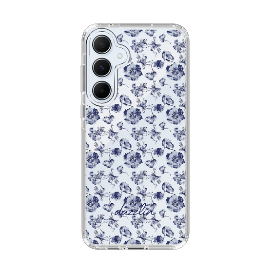 Slim Protection Case［ dazzlin - BlueFlower - Clear ］
