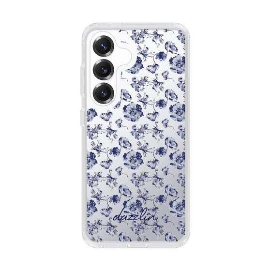Slim Protection Case［ dazzlin - BlueFlower - Clear ］