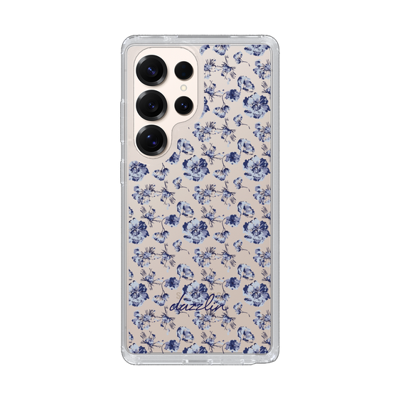 Slim Protection Case［ dazzlin - BlueFlower - Clear ］