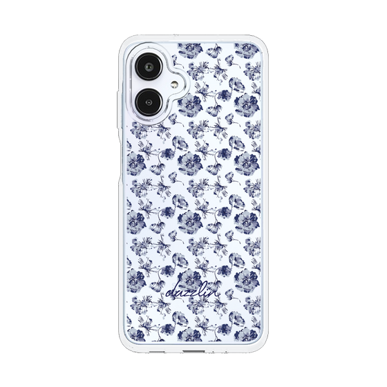 Slim Protection Case［ dazzlin - BlueFlower - Clear ］