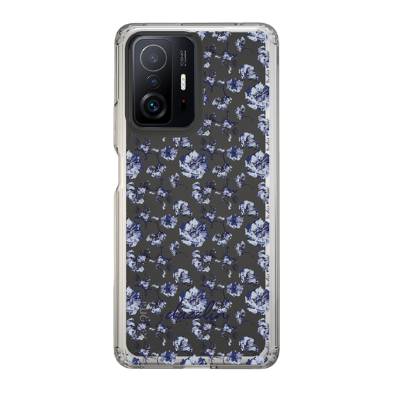 Slim Protection Case［ dazzlin - BlueFlower - Clear ］