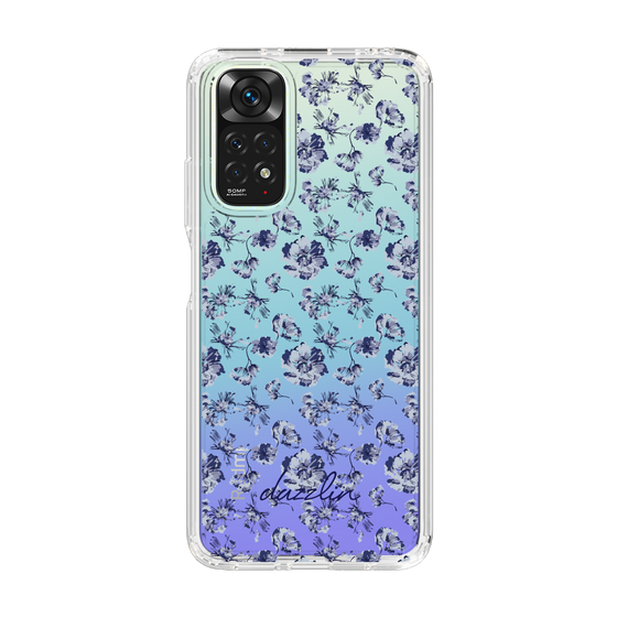 Slim Protection Case［ dazzlin - BlueFlower - Clear ］