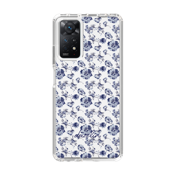 Slim Protection Case［ dazzlin - BlueFlower - Clear ］