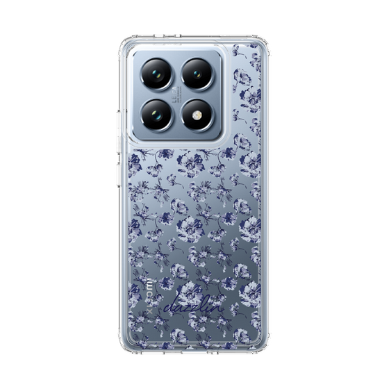 Slim Protection Case［ dazzlin - BlueFlower - Clear ］