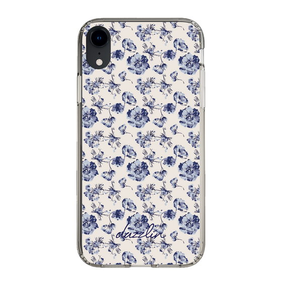 Slim Protection Case［ dazzlin - BlueFlower - Beige ］