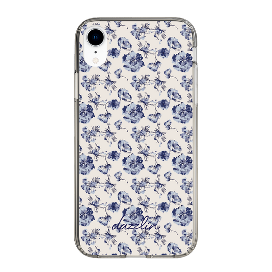Slim Protection Case［ dazzlin - BlueFlower - Beige ］