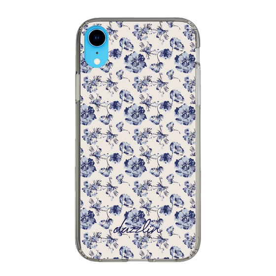 Slim Protection Case［ dazzlin - BlueFlower - Beige ］