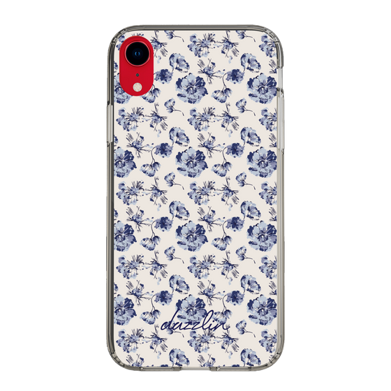Slim Protection Case［ dazzlin - BlueFlower - Beige ］