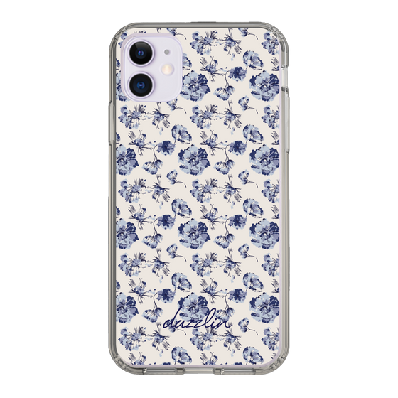Slim Protection Case［ dazzlin - BlueFlower - Beige ］
