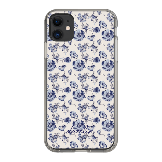 Slim Protection Case［ dazzlin - BlueFlower - Beige ］