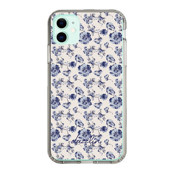 Slim Protection Case［ dazzlin - BlueFlower - Beige ］