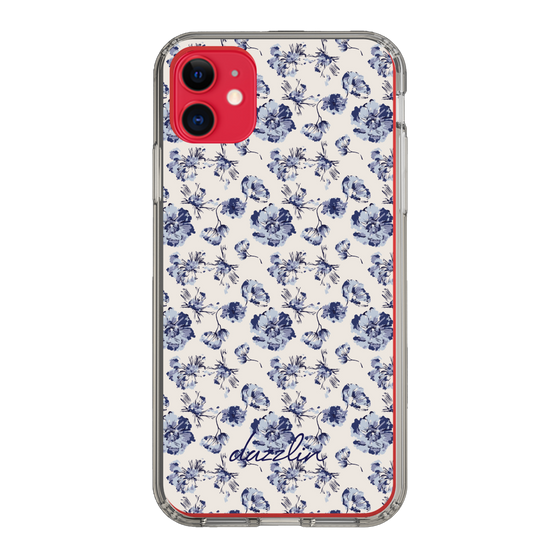 Slim Protection Case［ dazzlin - BlueFlower - Beige ］