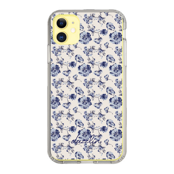 Slim Protection Case［ dazzlin - BlueFlower - Beige ］