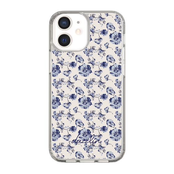 Slim Protection Case［ dazzlin - BlueFlower - Beige ］