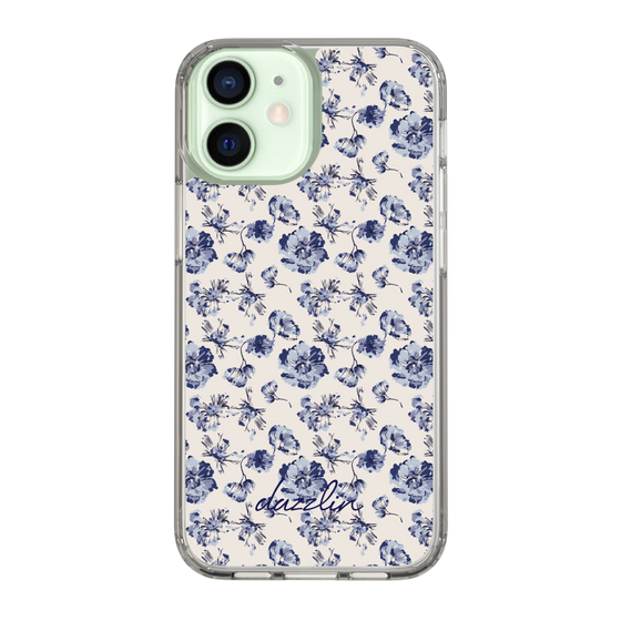 Slim Protection Case［ dazzlin - BlueFlower - Beige ］