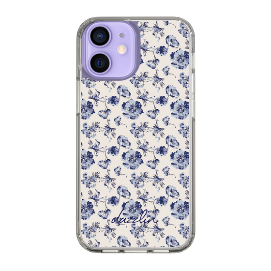 Slim Protection Case［ dazzlin - BlueFlower - Beige ］