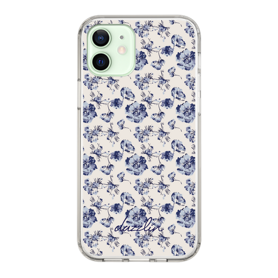 Slim Protection Case［ dazzlin - BlueFlower - Beige ］