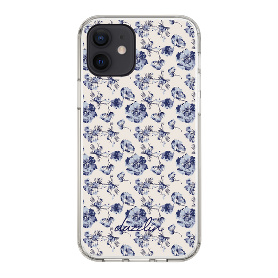 Slim Protection Case［ dazzlin - BlueFlower - Beige ］