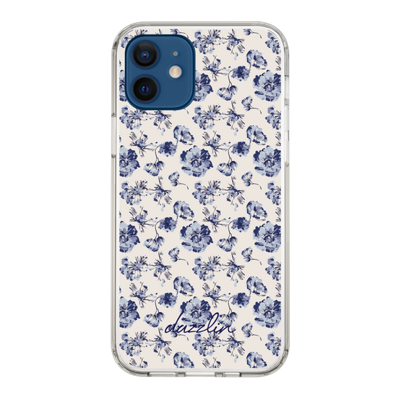 Slim Protection Case［ dazzlin - BlueFlower - Beige ］