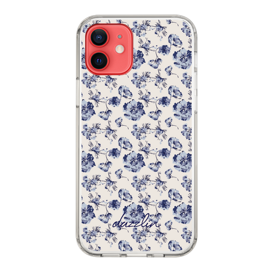 Slim Protection Case［ dazzlin - BlueFlower - Beige ］