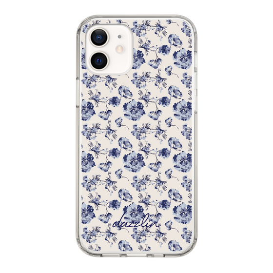 Slim Protection Case［ dazzlin - BlueFlower - Beige ］