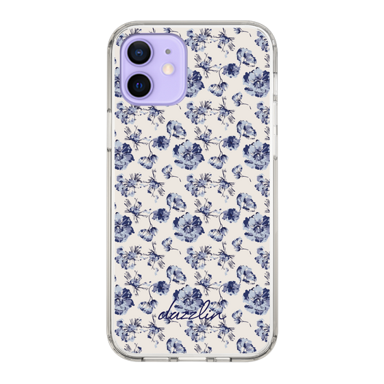 Slim Protection Case［ dazzlin - BlueFlower - Beige ］