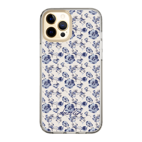 Slim Protection Case［ dazzlin - BlueFlower - Beige ］