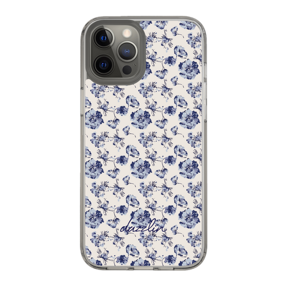 Slim Protection Case［ dazzlin - BlueFlower - Beige ］